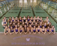 Team photo of high school girls swim team
