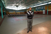 Portrait of Siyavuya at school, Cape Town, S. Africa