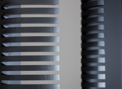 Studio image of metal product, detail