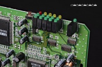 Macro stacking image of computer circuit board