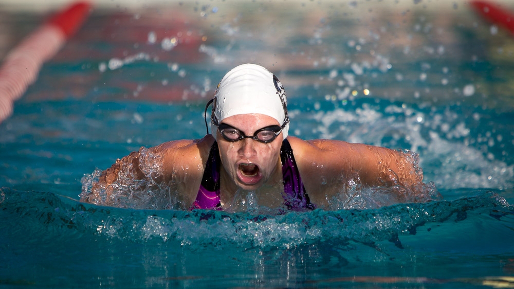 Butterfly swimmer, girl, AAC Pentahlon