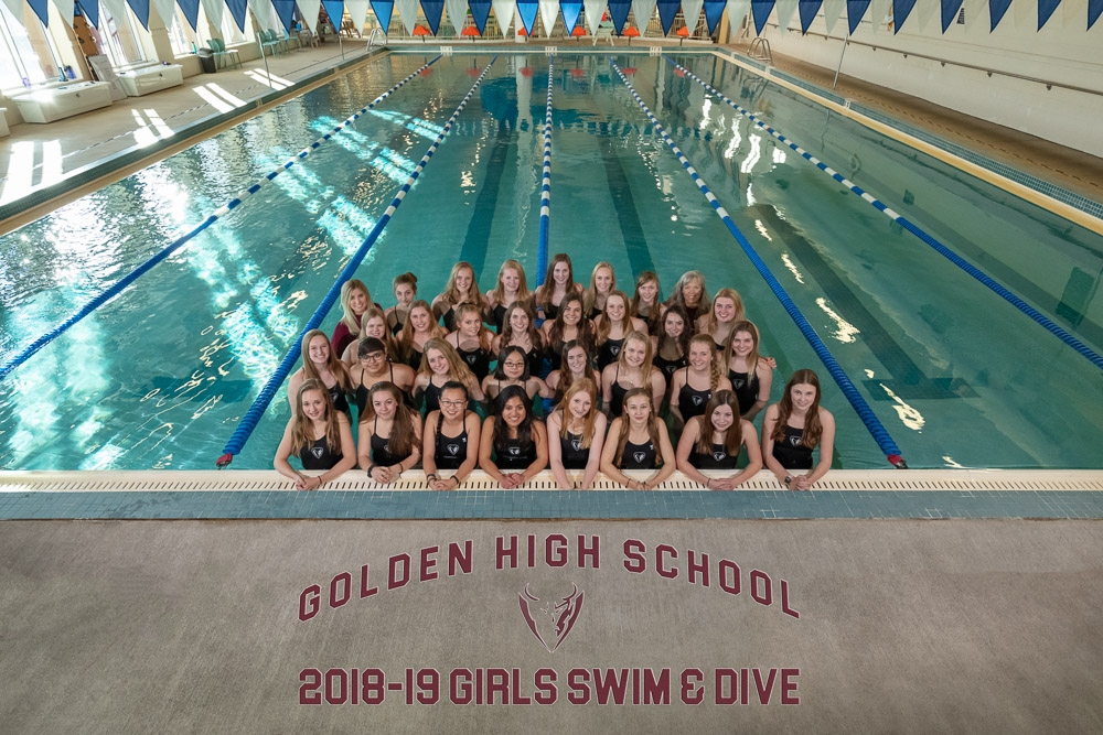 GHS Girls Swim Team portriat, 2019