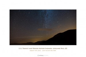 ISS/Perseids over Loveland Pass: Prints available
