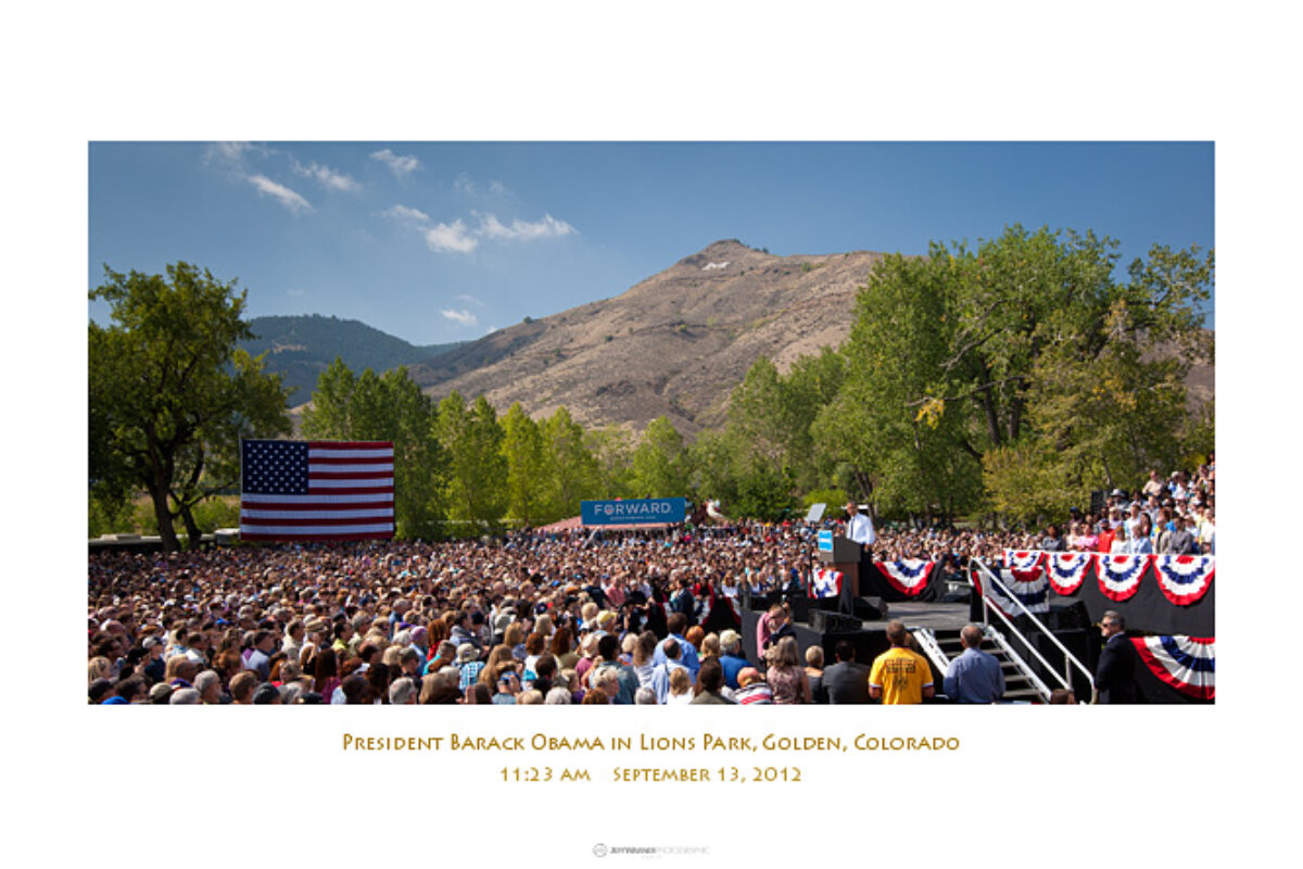 9/14/12: Print Commemorating President Obama’s visit to Golden, CO.