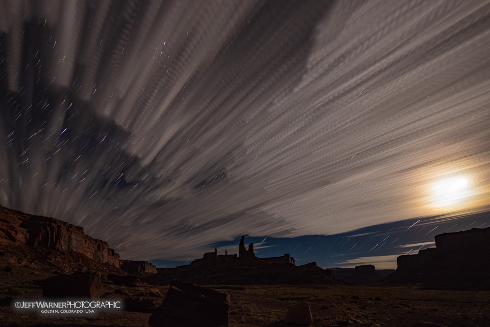 Clouds beneath the full moon, Taylor Cyn, UT.